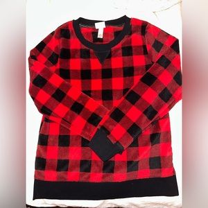 Buffalo Plaid Christmas Pajama Top
